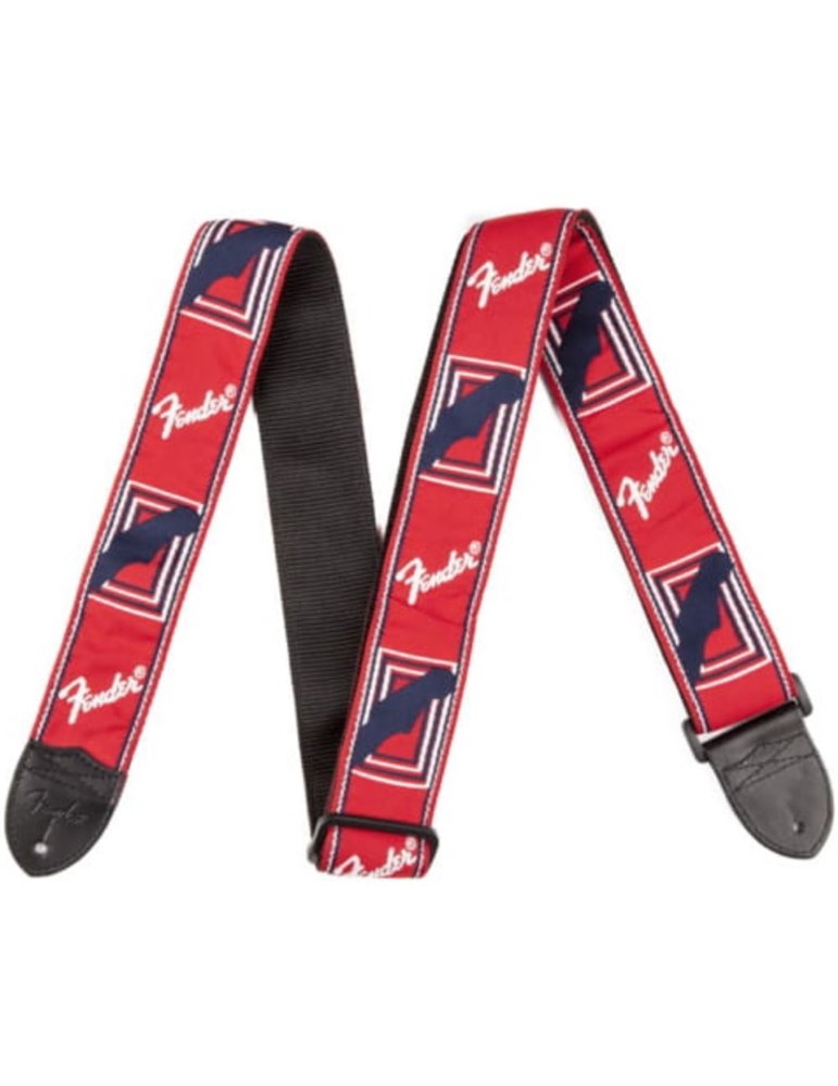 Correa Fender 099-0682-000 Monogrammed Roja/Blanca/Azul 2"