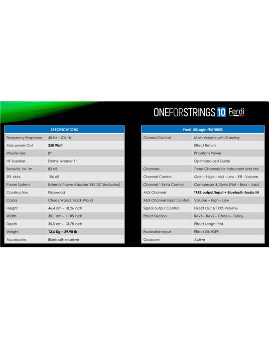 ONE FORSTRINGS 10 FERDI BLACK