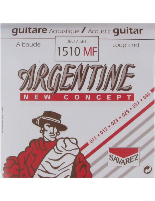 Juego Savarez Acústica Argentine 1510-MF 11-46 Lazo