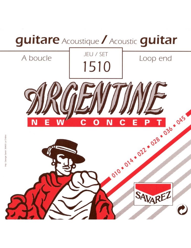 Juego Savarez Acústica Argentine 1510 10-45 Lazo