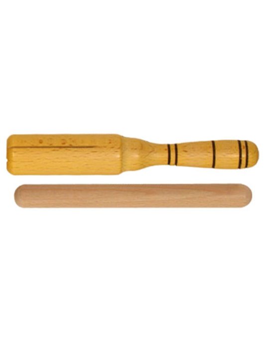 Güiro Tipo Agogo Goldon Madera Amarillo 33142