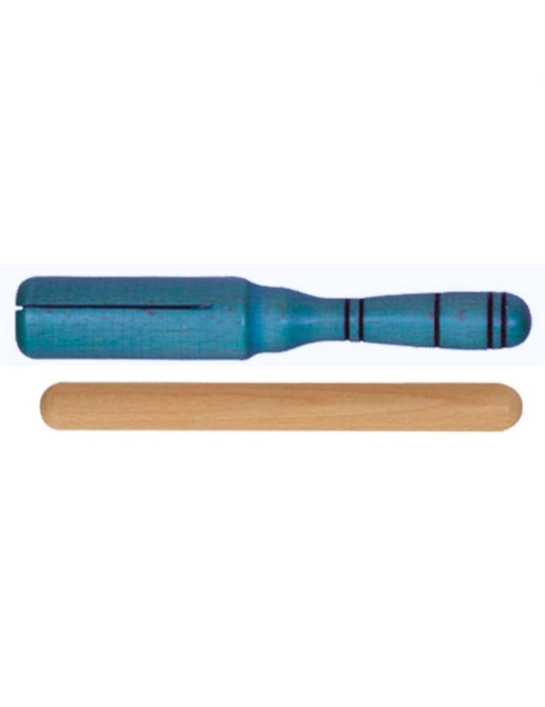 Güiro Tipo Agogo Goldon Madera Azul 33148