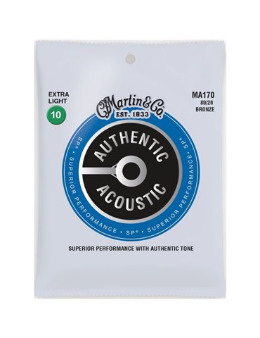 Juego Cuerdas Guitarra Acústica Martin MA-170 Bronce 80/20 010-47