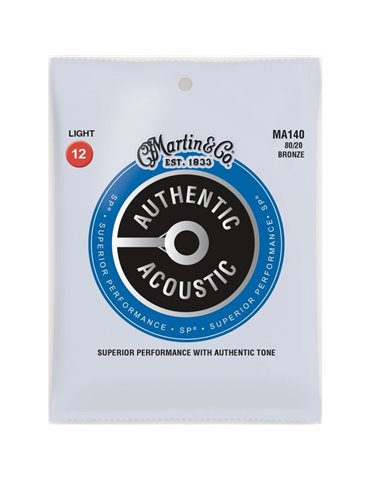 Juego Cuerdas Guitarra Acústica Martin MA-140 Bronce 80/20 012-054