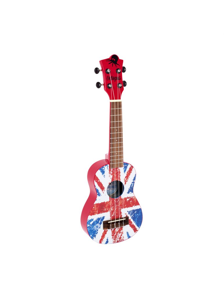 Ukelele Soprano Octopus UK-205UJR Union Jack Roja