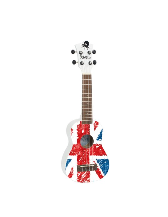 Ukelele Soprano Octopus UK-205UJW Union Jack Blanca