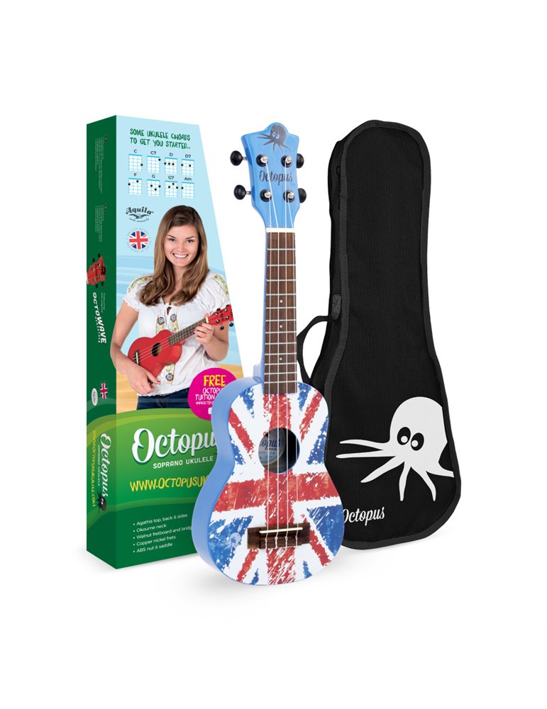 Ukelele Soprano Octopus UK-205UJB Union Jack Azul