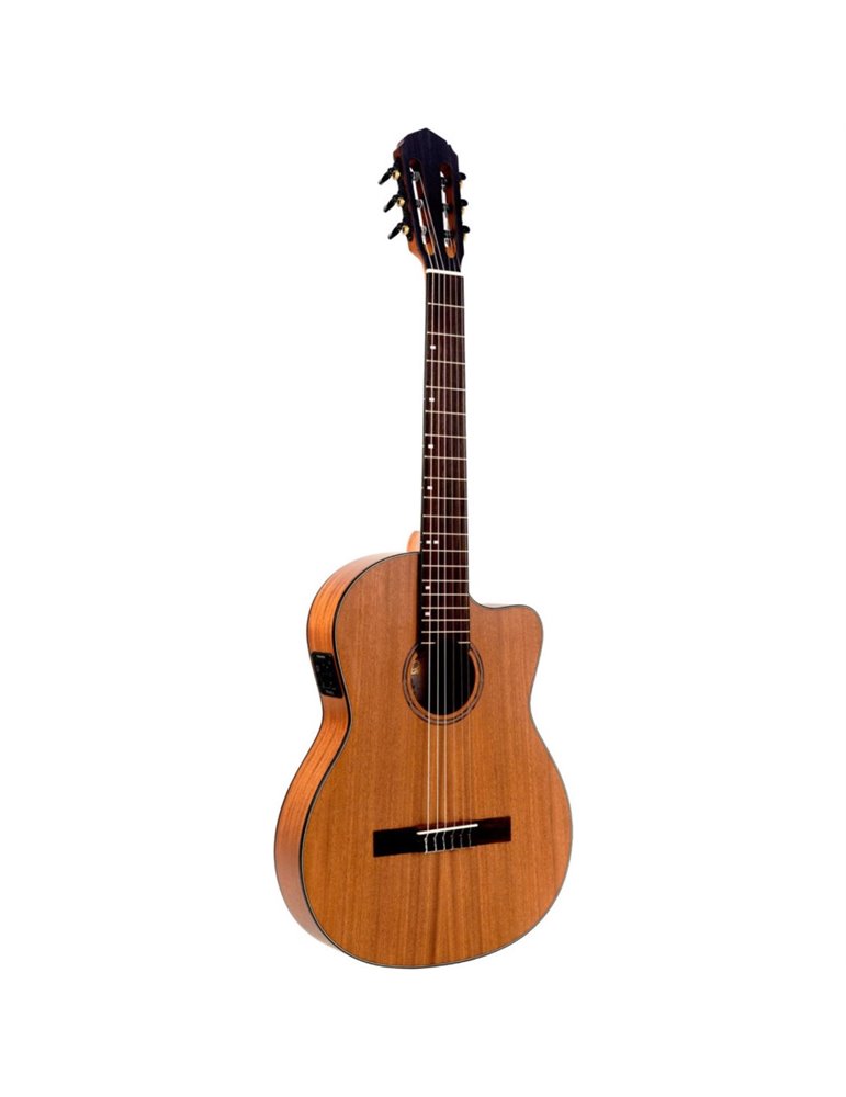 Guitarra Clásica Veelah CCTME Tapa Caoba Cutaway Electrificada