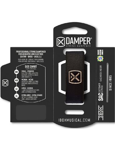 Amortiguador de Cuerdas Ibox Damper Extra Large Negro DTXL20
