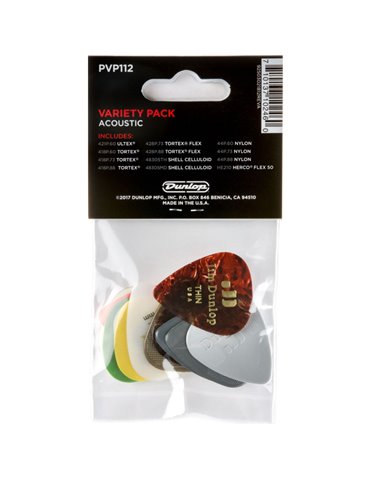 Bolsa 12 Púas Dunlop PVP-112 Variety Acoustic 2