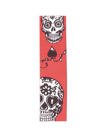 Correa para guitarra textil de 5 cm, Sugar Skulls - Rojo   2