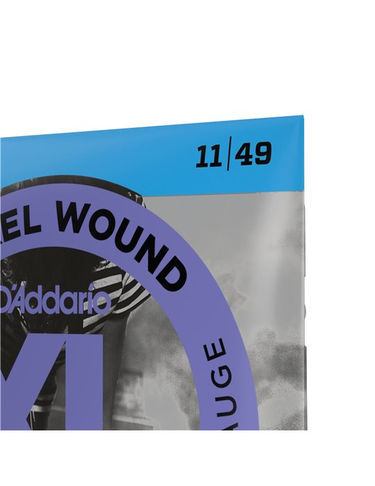 D'Addario EXL115, cuerdas con entorchado en níquel para guitarra eléctrica, tensión media para Blues-Jazz Rock, 11-49
