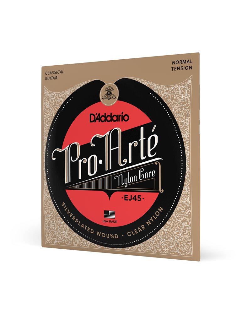 D'Addario EJ45 Pro-Arte, cuerdas de nailon para guitarra clásica, tensión normal