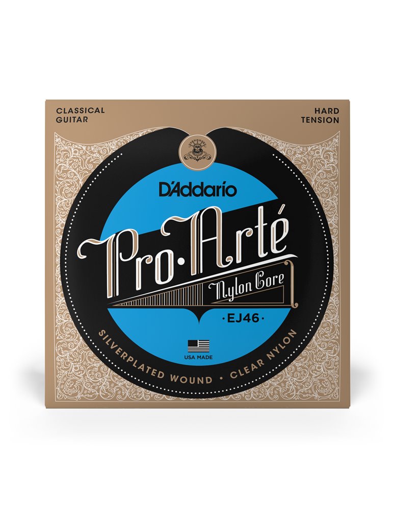 D'Addario EJ46 Pro-Arte, cuerdas de nailon para guitarra clásica, tensión dura