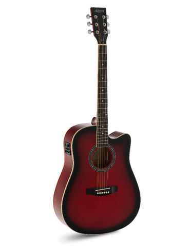 GUITARRA ACÚSTICA ADMIRA TENNESSEE ROJA SATINADA