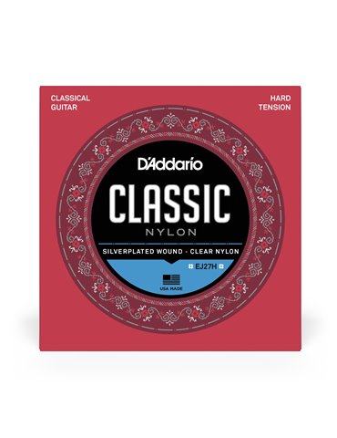 D'Addario EJ27H, cuerdas de nailon para guitarra clásica, nivel principante, tensión dura 2