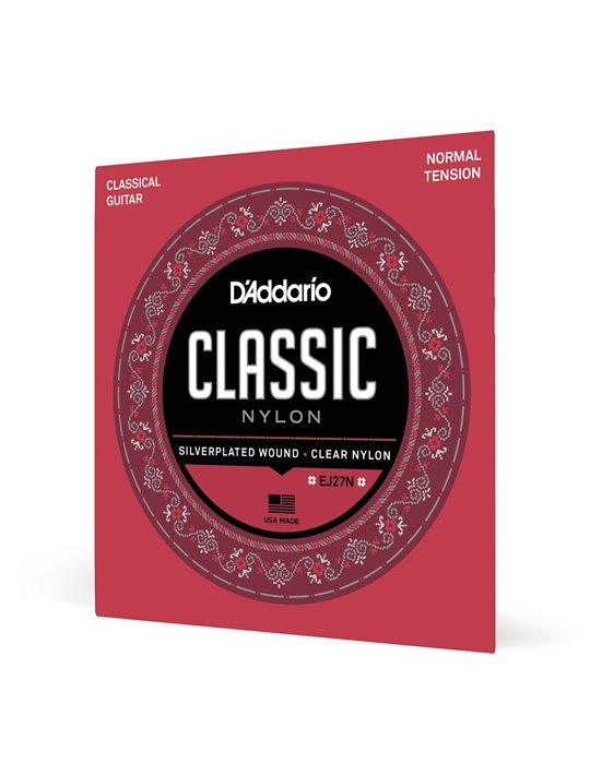 D'Addario EJ27N, cuerdas de nailon para guitarra clásica, nivel principiante, tensión normal
