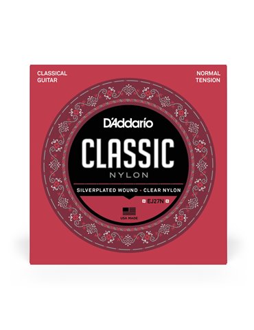 D'Addario EJ27N, cuerdas de nailon para guitarra clásica, nivel principiante, tensión normal 2