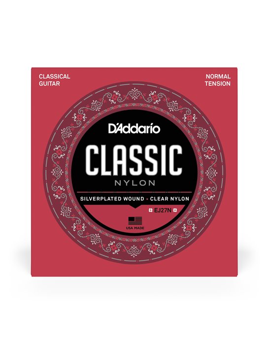 D'Addario EJ27N, cuerdas de nailon para guitarra clásica, nivel principiante, tensión normal