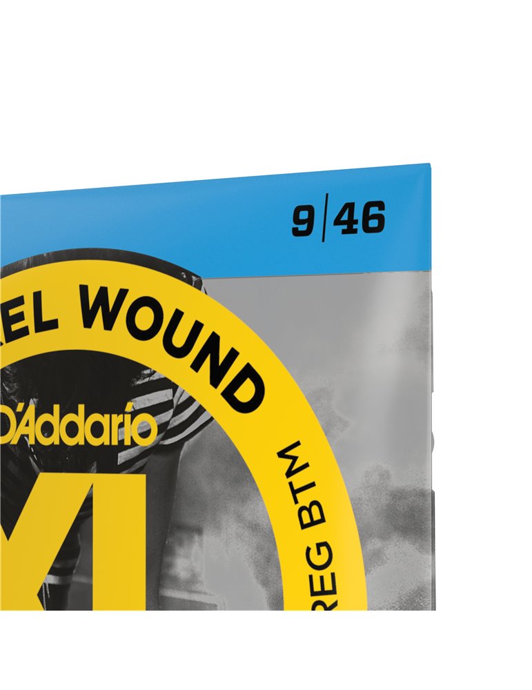 D'Addario EXL125, cuerdas con entorchado en níquel para guitarra eléctrica, superiores extra blandas/inferiores regulares, 9-46