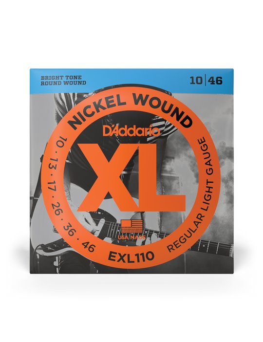 D'Addario EXL110, cuerdas con entorchado en níquel para guitarra eléctrica, regular blandas, 10-46