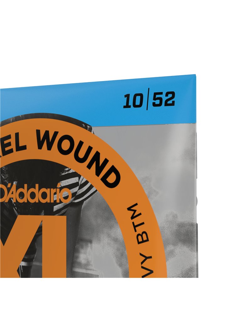 D'Addario EXL140, cuerdas con entorchado en níquel para guitarra eléctrica, superiores blandas/inferiores duras, 10-52