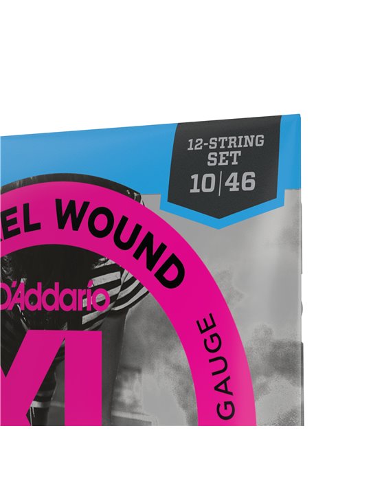 D'Addario EXL150, cuerdas con entorchado en níquel para guitarra eléctrica de 12 cuerdas, regular blandas, 10-46