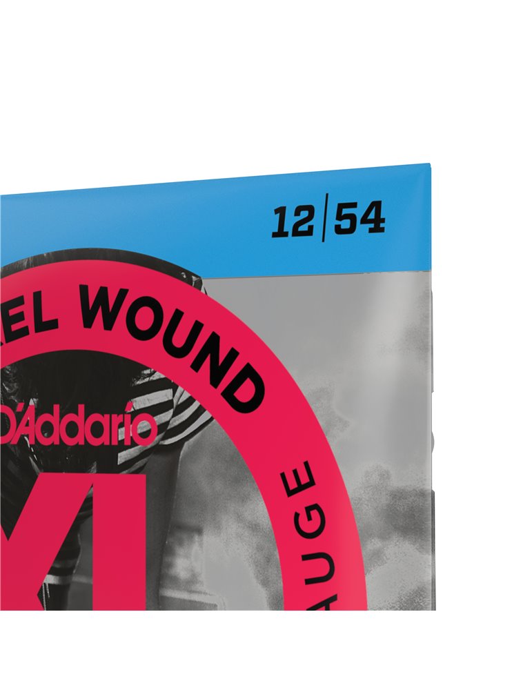 D'Addario EXL145, cuerdas con entorchado en níquel para guitarra eléctrica, duras, 12-54 con 3ra cuerda de acero