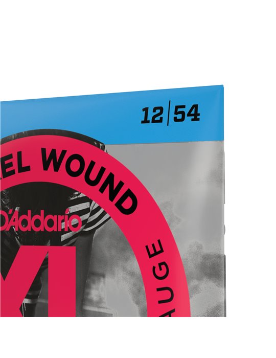 D'Addario EXL145, cuerdas con entorchado en níquel para guitarra eléctrica, duras, 12-54 con 3ra cuerda de acero
