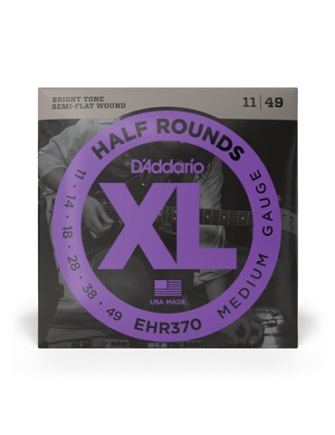 D'Addario EHR370 Half Round, cuerdas para guitarra eléctrica, tensión media, 11-49 2