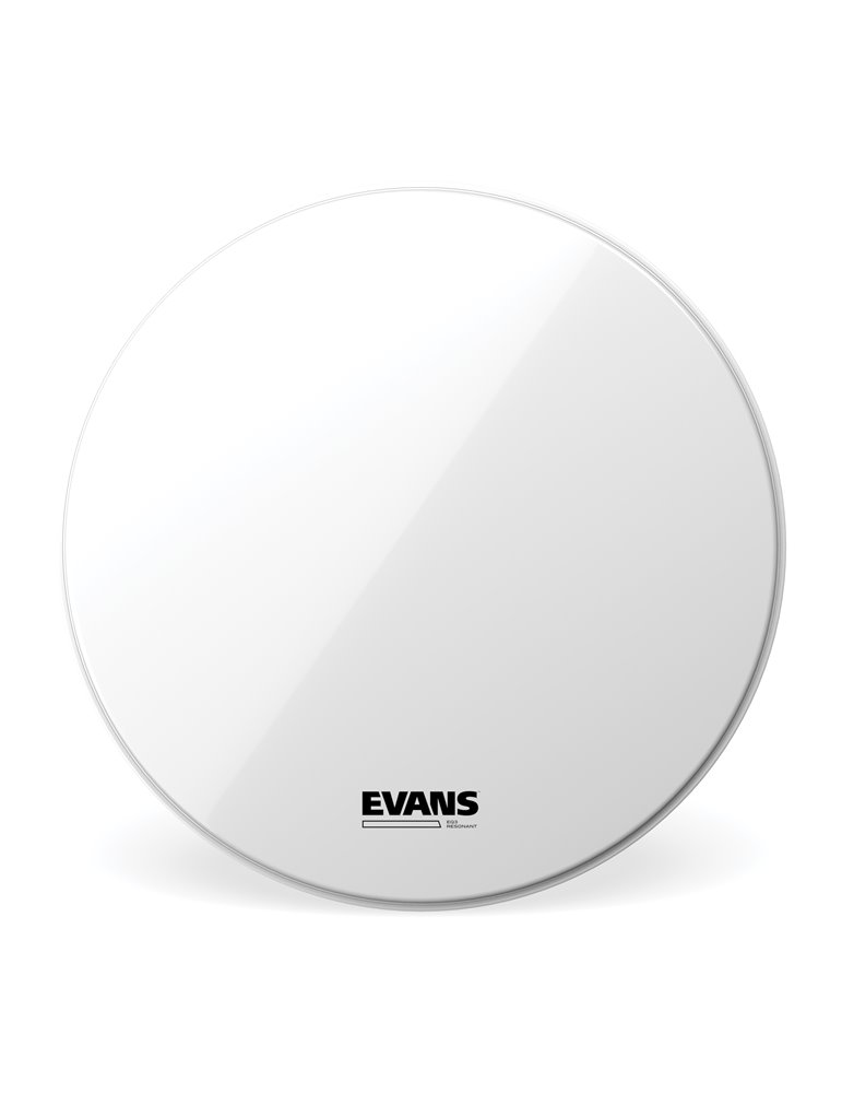 EVANS EQ3. Parche resonante de bombo suave blanco, sin puerto, 18 pulgadas
