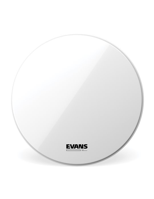 EVANS EQ3. Parche resonante de bombo suave blanco, sin puerto, 28 pulgadas