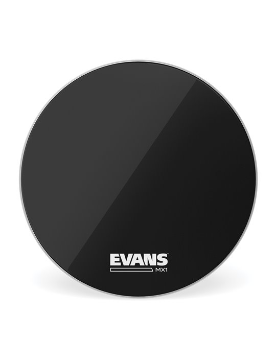 Parche negro para bombo de marcha de 22 pulgadas (559 mm) MX1 de EVANS.