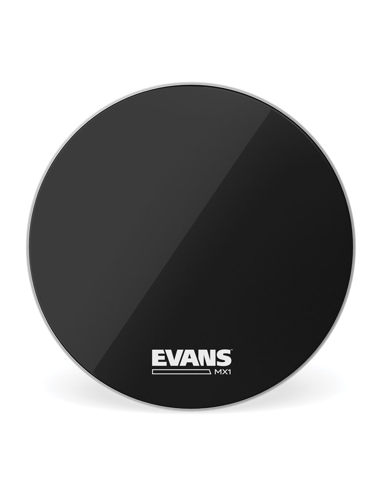 Parche negro para bombo de marcha de 24 pulgadas (610 mm) MX1 de EVANS.