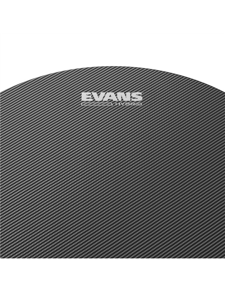 Parche gris para redoblante de marcha de 13 pulgadas (330 mm) Hybrid de EVANS.