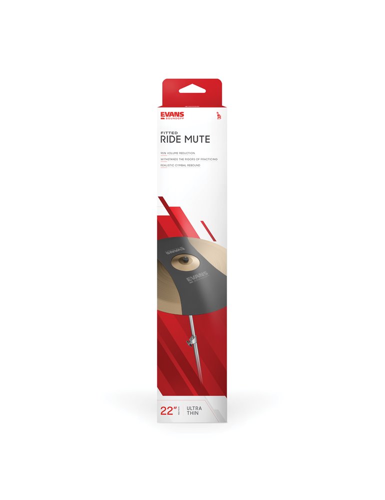 Silenciador para platillos Ride SoundOff de EVANS, 22 pulgadas (559 mm).