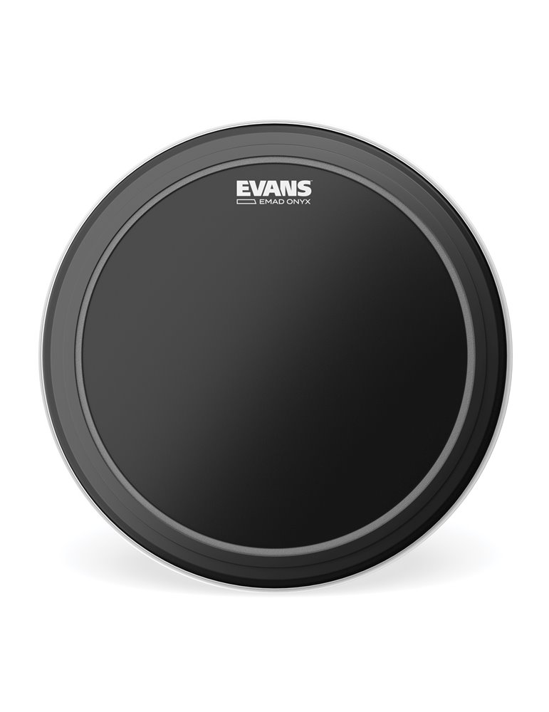 Parche Onyx para bombo de 24 pulgadas (610 mm) con sistema EMAD de EVANS.