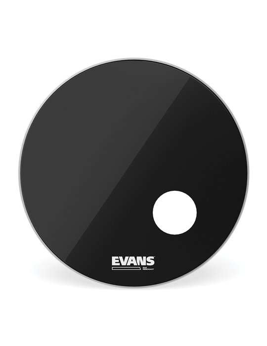 Parche resonante negro para bombo de 20 pulgadas (508 mm) EQ3 Resonant de EVANS.