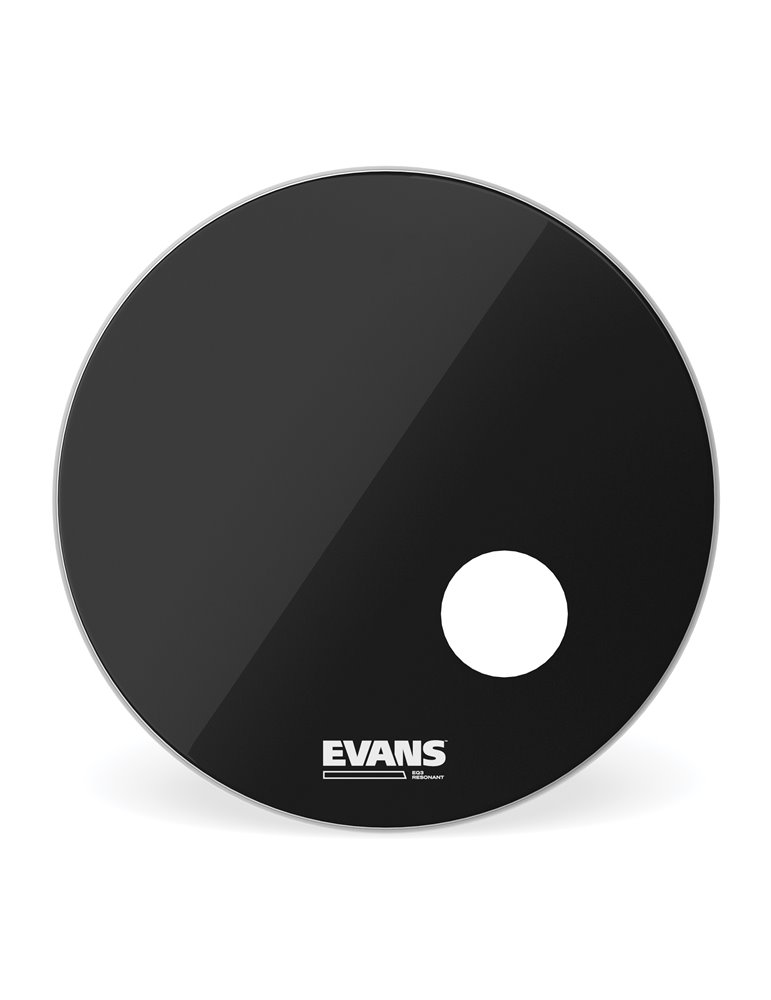 Parche resonante negro para bombo de 22 pulgadas (559 mm) EQ3 Resonant de EVANS.