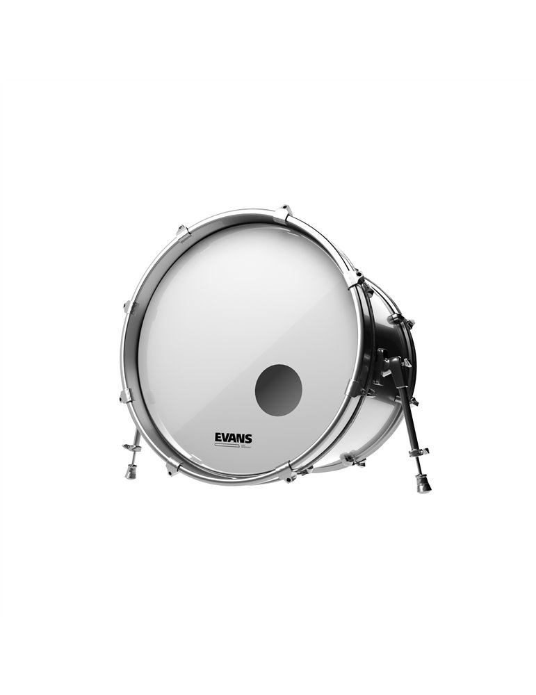 Parche resonante blanco liso para bombo de 26 pulgadas (660 mm) EQ3 Resonant de EVANS.