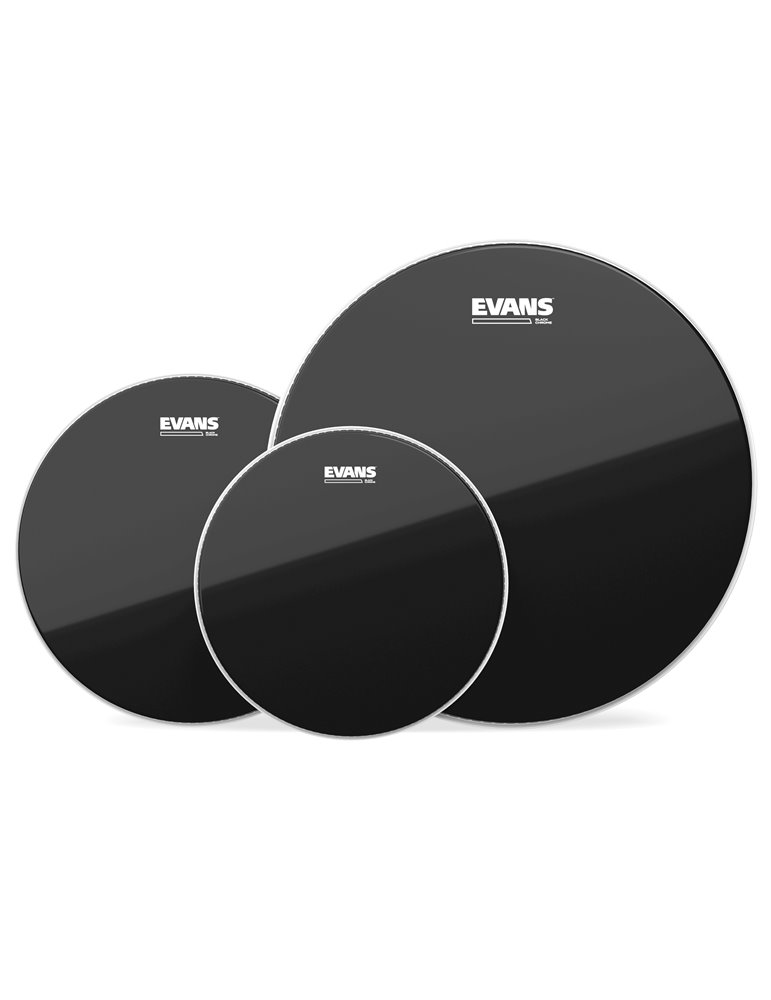 Tompack EVANS Black Chrome, Rock (10 pulgadas, 12 pulgadas, 16 pulgadas)
