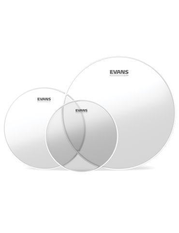 Juego de parches transparentes para toms (10, 12 y 14 pulgadas/254, 305 y 356 mm), fusión, G1 de EVANS.