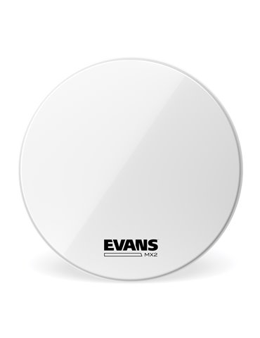 Parche blanco para bombo de marcha de 28 pulgadas (711 mm) MX2 de EVANS.