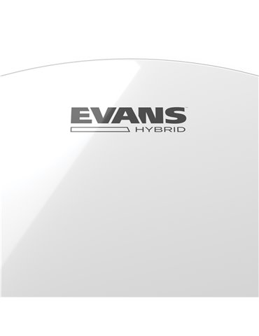 Parche blanco para redoblante de marcha de 13 pulgadas (330 mm) Hybrid de EVANS. 2