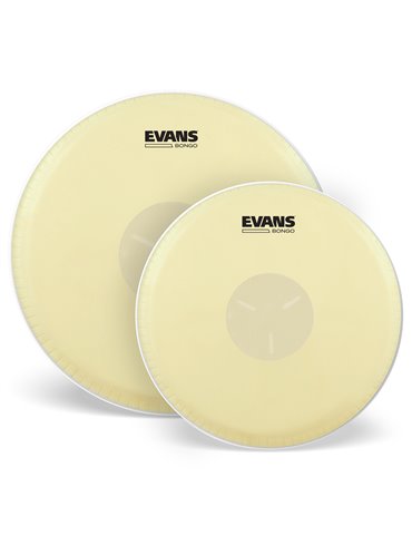 Paquete de parches EVANS Tri-Center para bongó, 7 1/4 pulgadas (184 mm) y 9 5/8 pulgadas (244 mm).