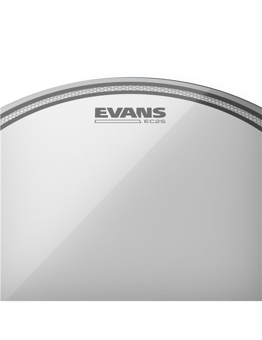 Parche transparente para tambor de 14 pulgadas (356 mm) EC2S de EVANS.