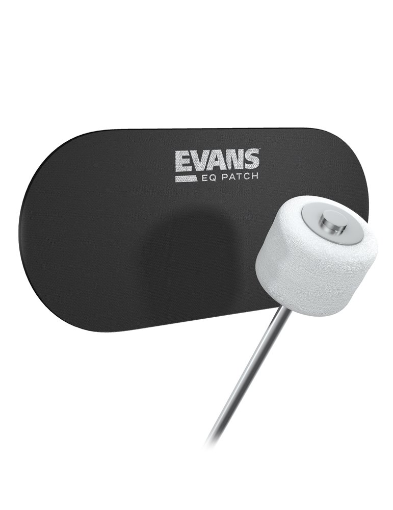 EVANS. Parche EQ para bombo con doble pedal. Nailon negro