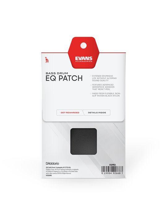EVANS. Parche EQ para bombo con doble pedal. Nailon negro