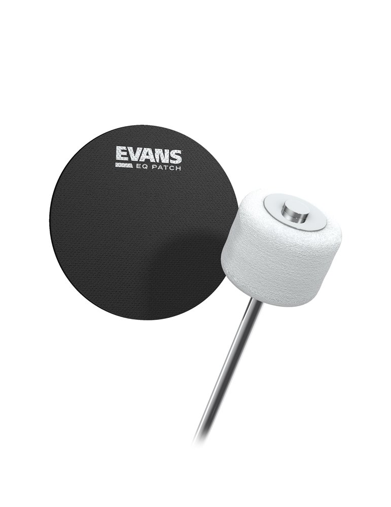 EVANS. Parche EQ para bombo con pedal simple. Nailon negro