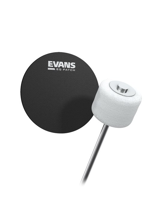EVANS. Parche EQ para bombo con pedal simple. Nailon negro